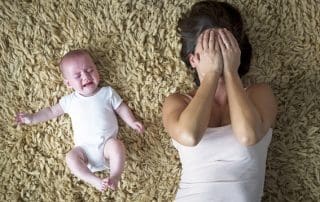 woman who experienced trauma with childbirth