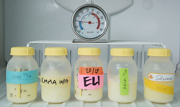 extra breast milk in freezer
