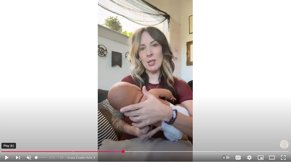 How to Hold Your Baby When Breastfeeding: Cross Cradle Hold - Video