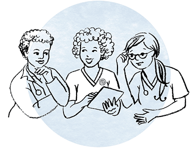 3nurses-whiteshirt breastfeeding success company