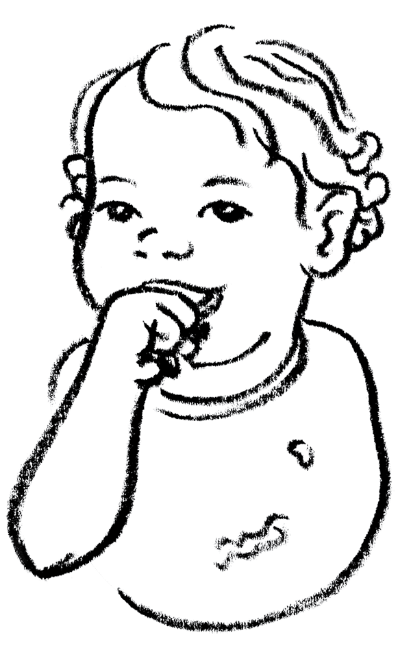 baby-w-bib-fist-in-mouth Breastfeeding Success Company - Central Texas' premier Lactation Services Provider