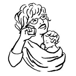 prefooter-A-parent-on-phone Get Lactation care from Breastfeeding Success Company