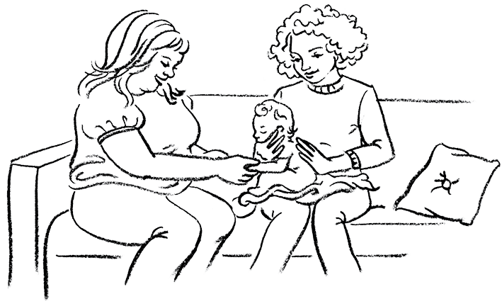 women-on-couch-w-baby Breastfeeding Success Company - Central Texas' premier Lactation Services Provider