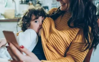 Nursing a toddler