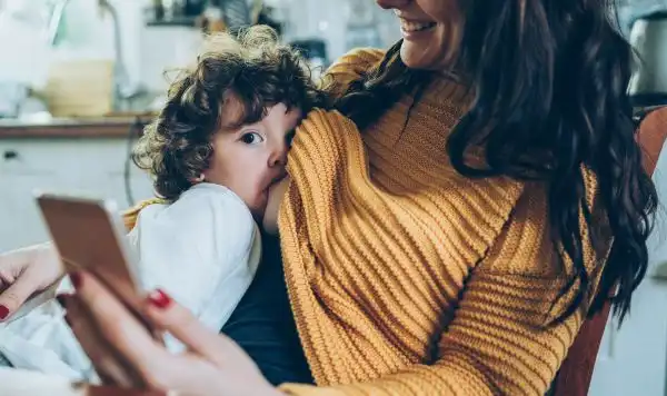 Nursing a toddler